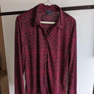 Express leopard print blouse - size XL